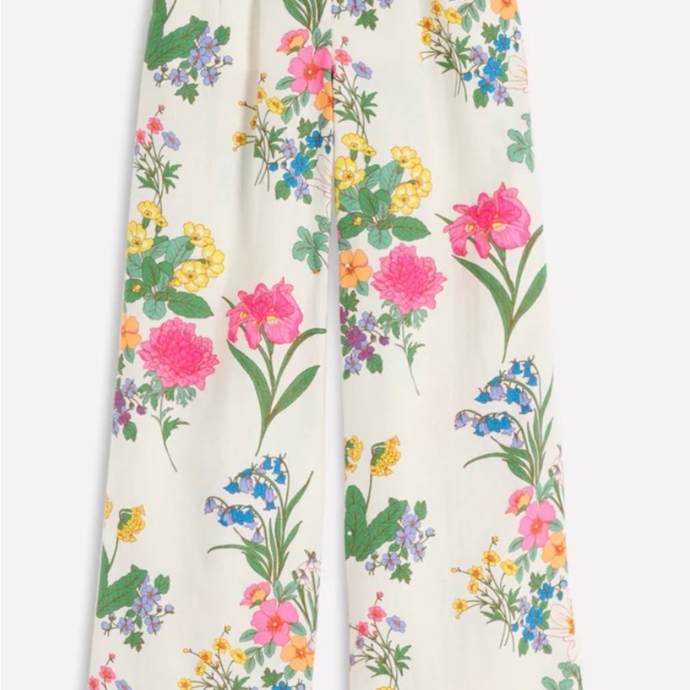 Boden linen pants NWT Kensington linen pants 8 Wide-Leg Floral current $220 - Picture 14 of 14